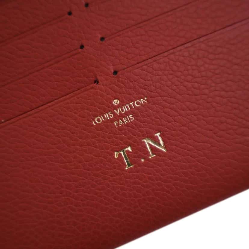 Louis Vuitton Monogram Empreinte Pochette Felicie Red Leather Good condition - Box View