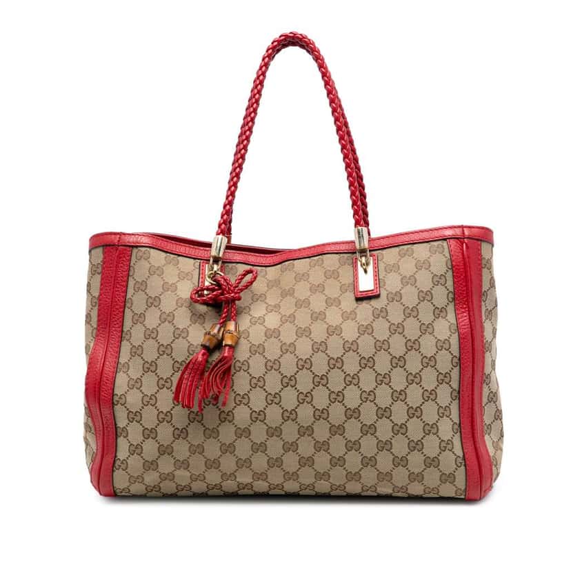 Gucci Medium GG Canvas Bella Tote Brown Canvas Good condition - Front View