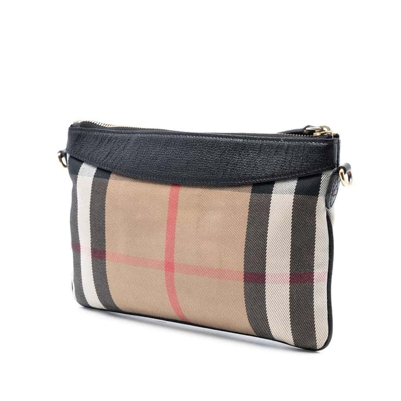 Burberry Mega Check Canvas Peyton Crossbody Brown Canvas Good condition - Back View