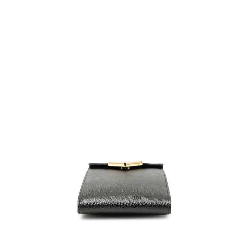 Prada Mini Saffiano Lux Top Handle Bag Black Leather Good condition - Inside View