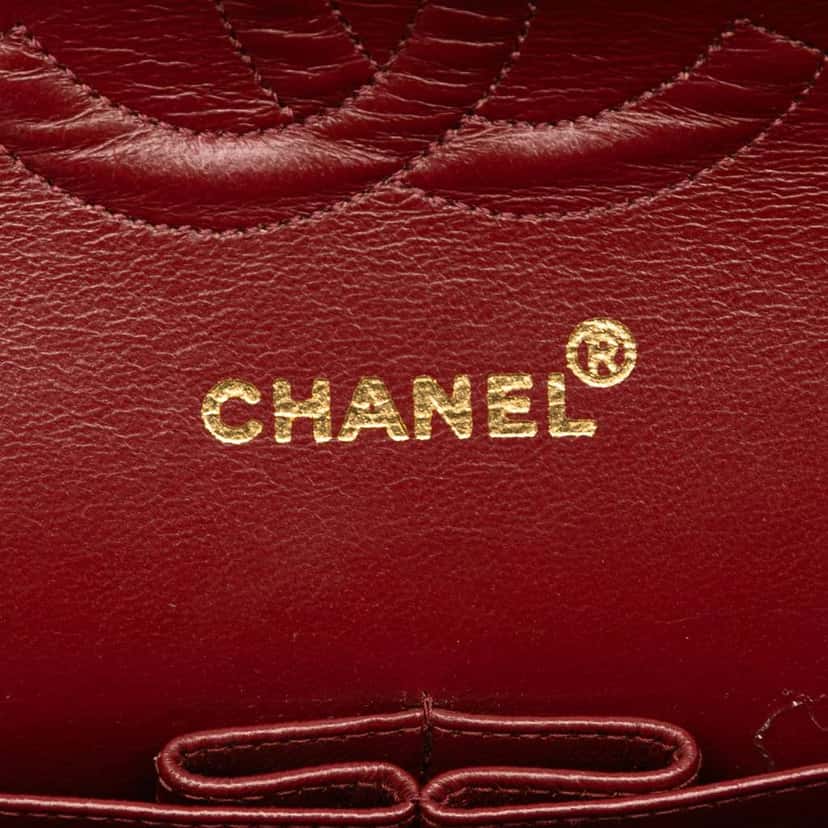 Chanel Medium Classic Lambskin Double Flap Black Leather Good condition - Box View