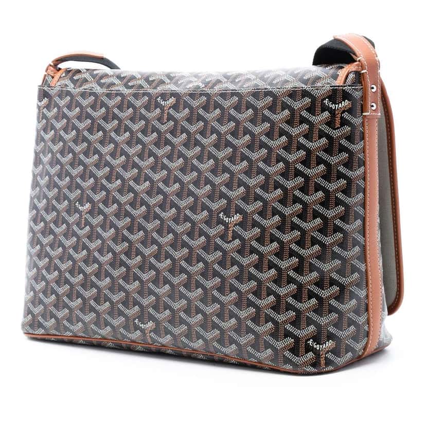 Goyard Goyardine Capetien MM Messenger Bag Black Canvas Good condition - Back View