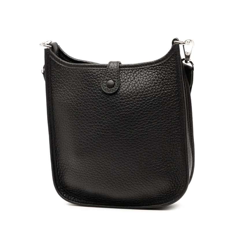 Hermès Clemence Evelyne TPM Black Leather Very good condition - Back View
