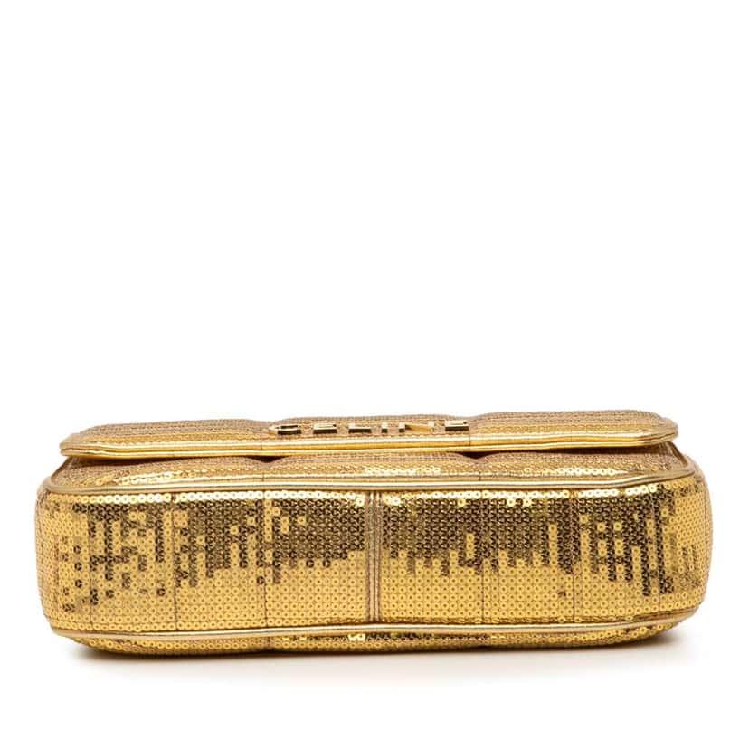 Celine Sequin Chain Shoulder Bag Gold Good condition - Inside View