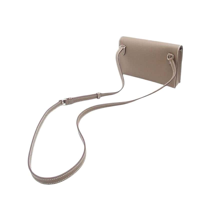 Hermès Epsom Hermesnap Wallet Brown Leather Good condition - Back View