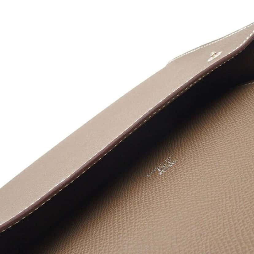 Hermès Epsom Hermesnap Wallet Brown Leather Good condition - Box View