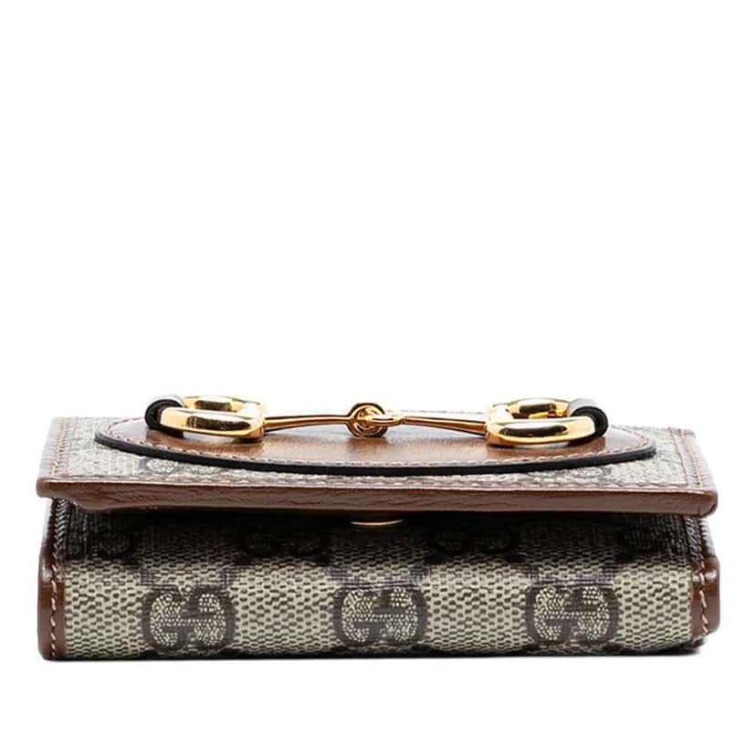 Gucci GG Supreme Horsebit 1955 Trifold Wallet Brown Canvas Good condition - Inside View