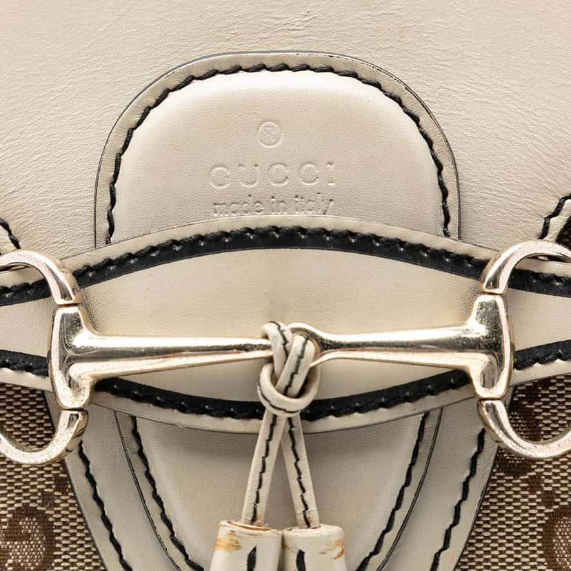 Gucci Large GG Canvas Emily Shoulder Bag Brown Canvas Good condition - Box View