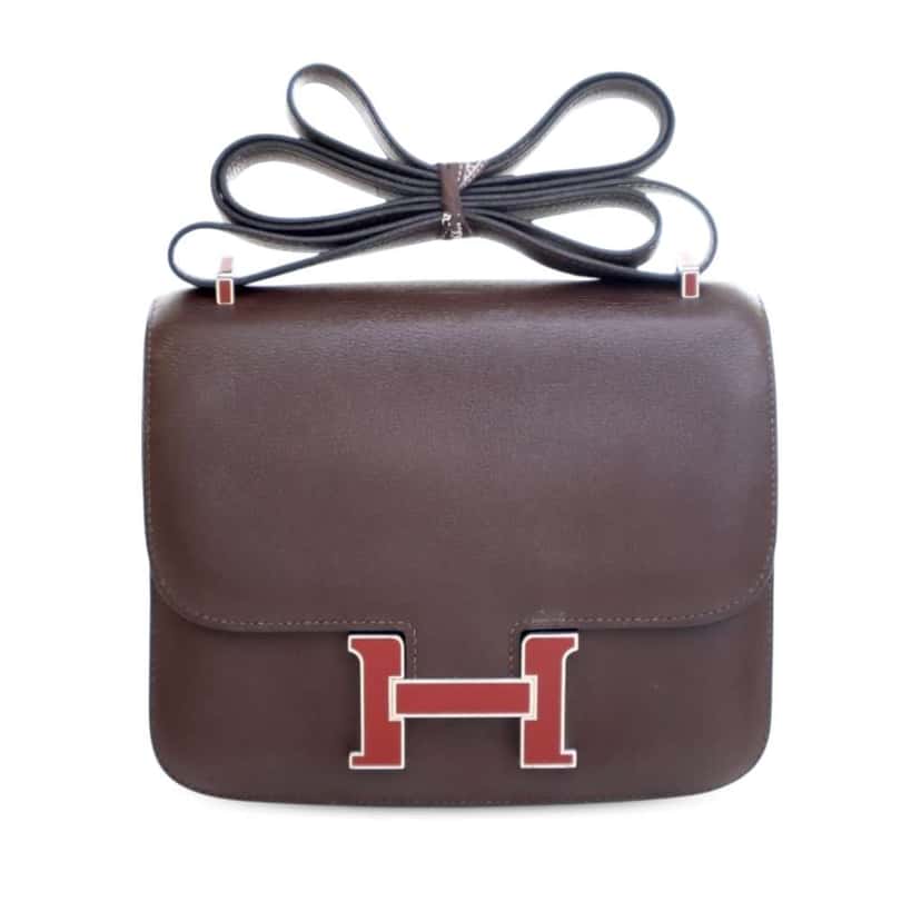 Hermès Mini Swift Verso Constance 18 Red Leather Good condition - Front View