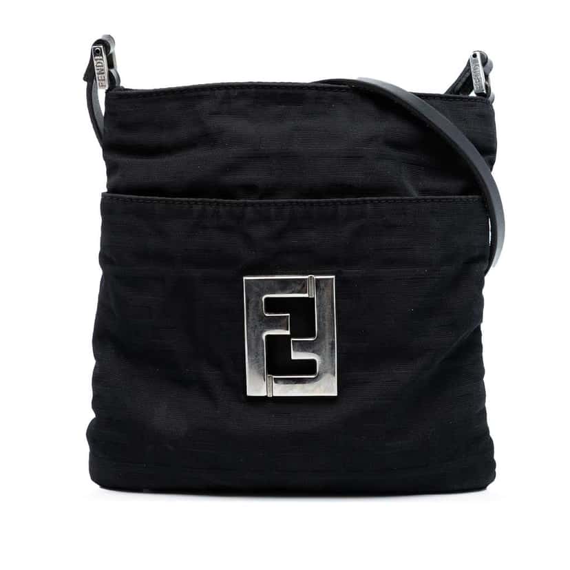 Fendi Zucca Canvas Crossbody Black Canvas Very good condition - Front View