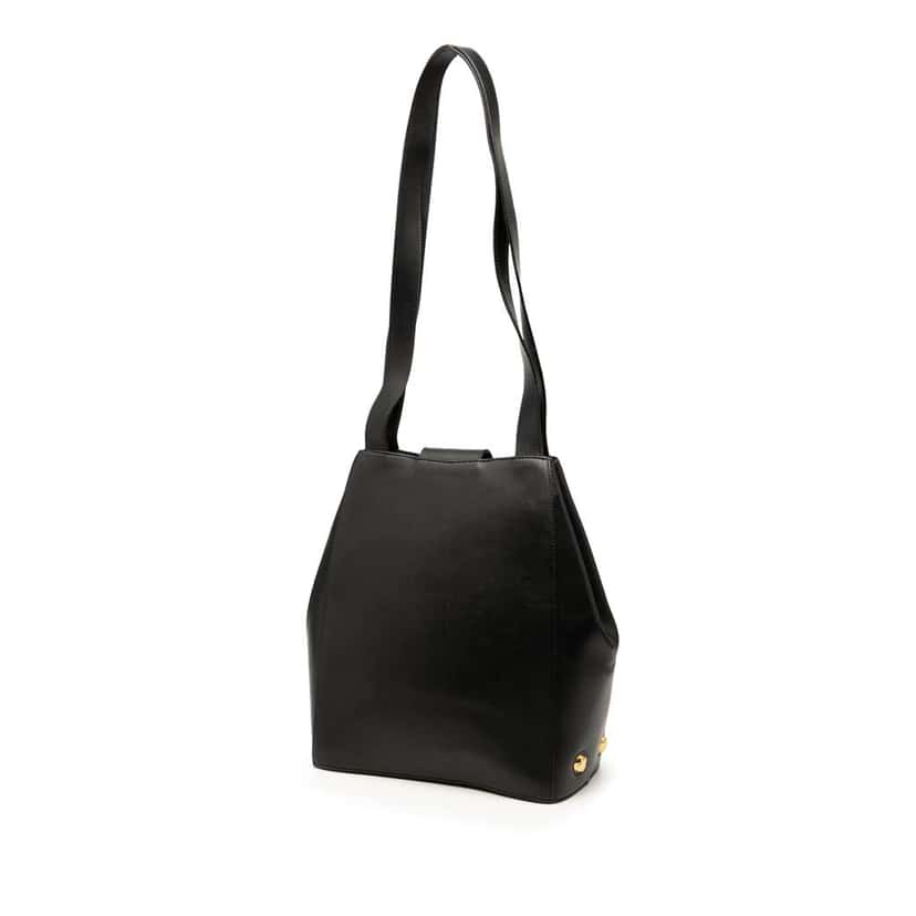 Salvatore Ferragamo Leather Shoulder Bag Black Leather Good condition - Back View