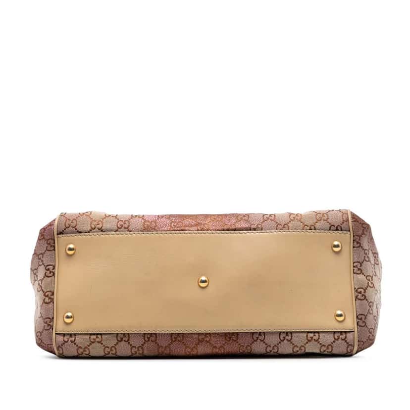 Gucci Medium GG Lurex Scarlett Satchel Brown Canvas Good condition - Inside View