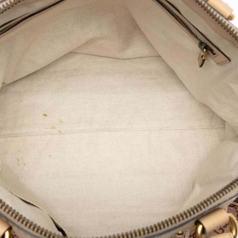 Gucci Medium GG Lurex Scarlett Satchel Brown Canvas Good condition - Model View