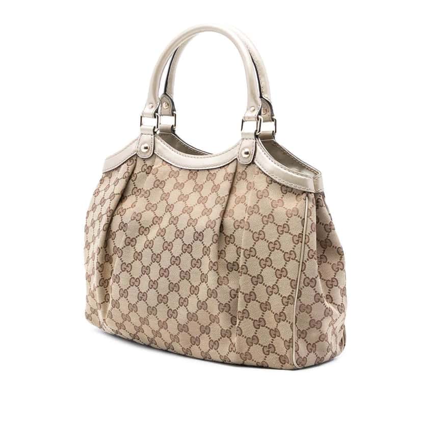 Gucci Medium GG Canvas Sukey Tote Brown Canvas Good condition - Back View