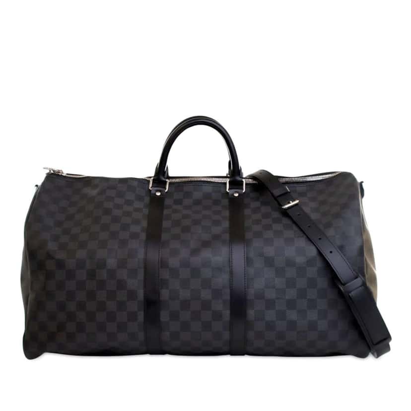 Louis Vuitton Damier Graphite Keepall Bandouliere 55 Grey Good condition - Front View