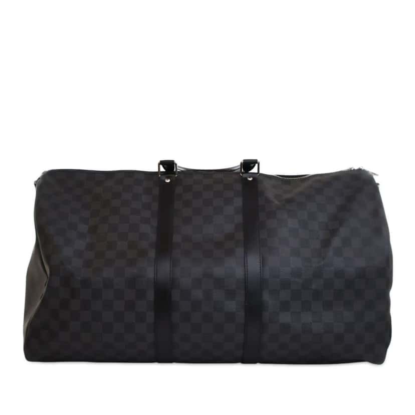 Louis Vuitton Damier Graphite Keepall Bandouliere 55 Grey Good condition - Inside View