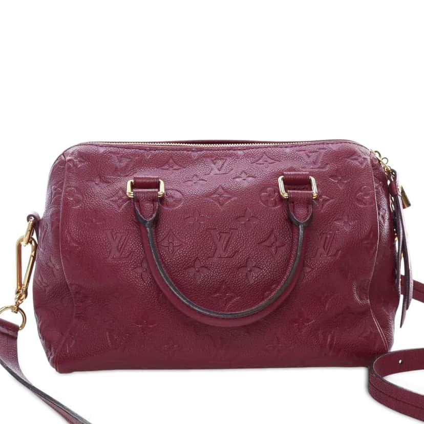 Louis Vuitton Monogram Empreinte Speedy Bandouliere 25 Red Leather Good condition - Inside View