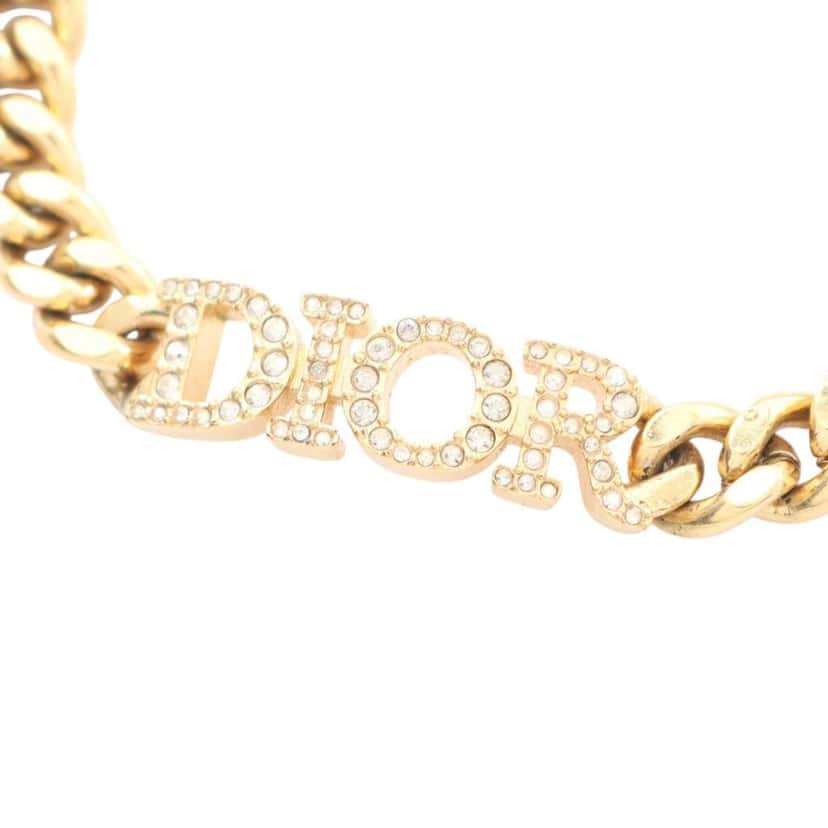 Dior Dior Revolution Gold Plated Crystal Chain Bracelet Gold Metal Good condition - Box View