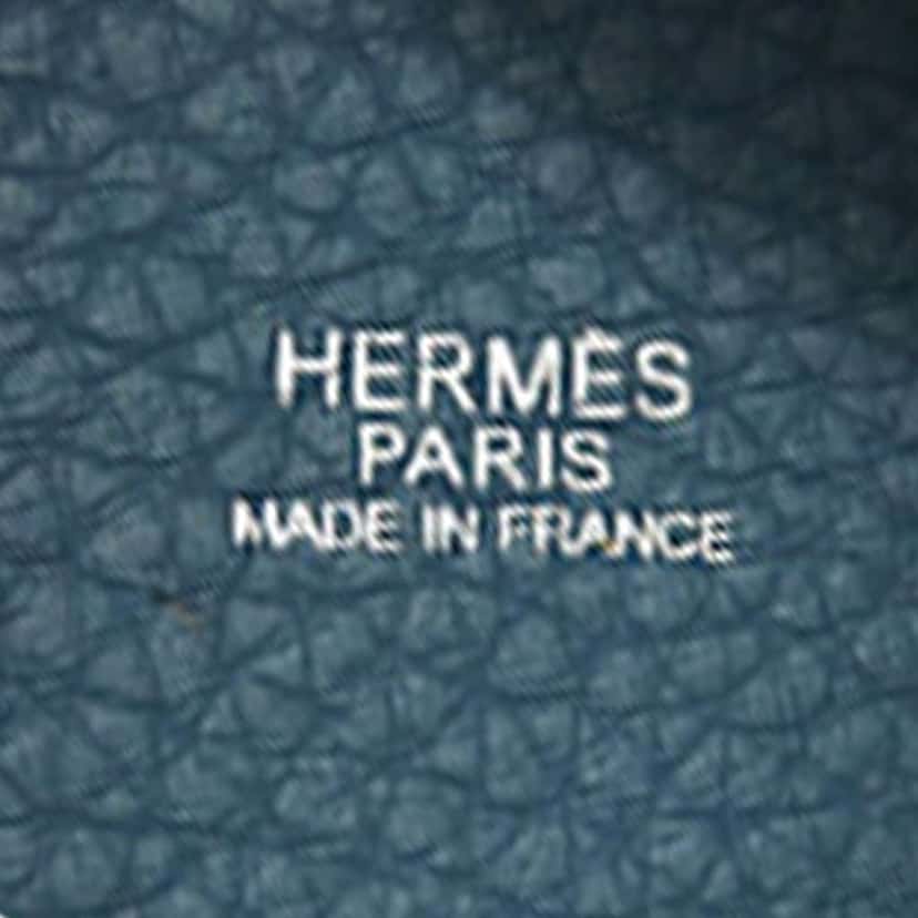 Hermès Clemence Picotin 18 Blue Leather Good condition - Box View