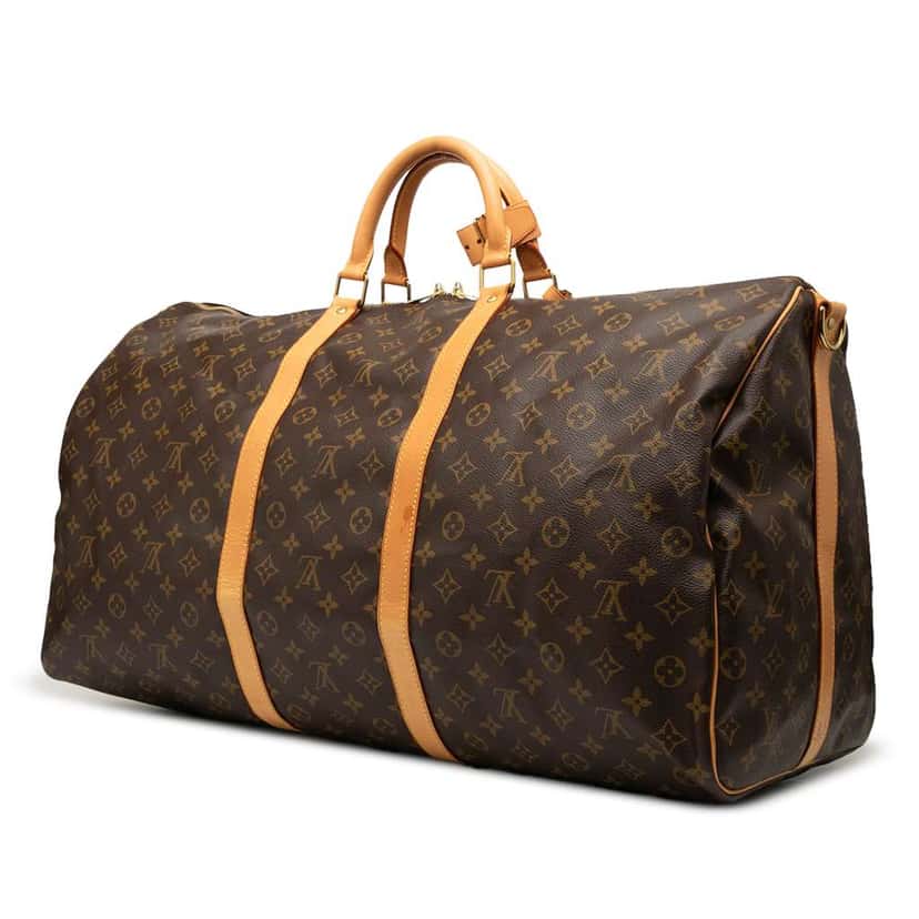 Louis Vuitton Monogram Keepall Bandouliere 60 Brown Good condition - Back View