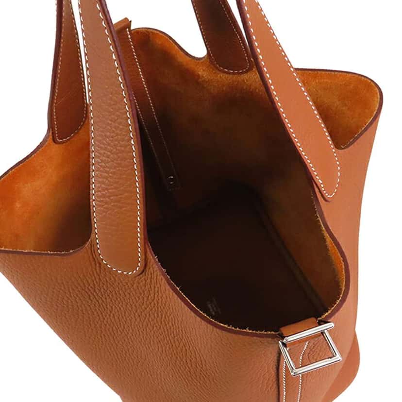 Hermès Clemence Picotin Lock 22 Brown Leather Good condition - Model View