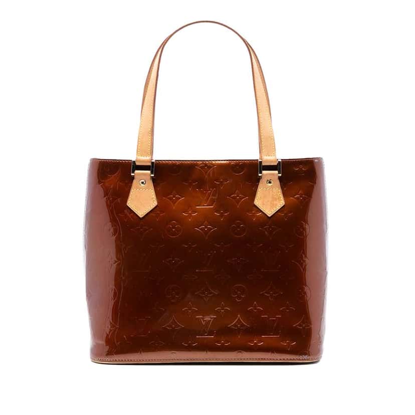 Louis Vuitton Monogram Vernis Houston Brown Leather Good condition - Front View