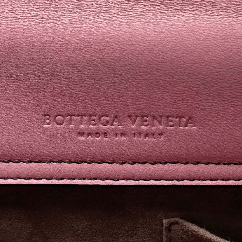 Bottega Veneta Nappa Intrecciato Chain Shoulder Bag Pink Leather Very good condition - Box View