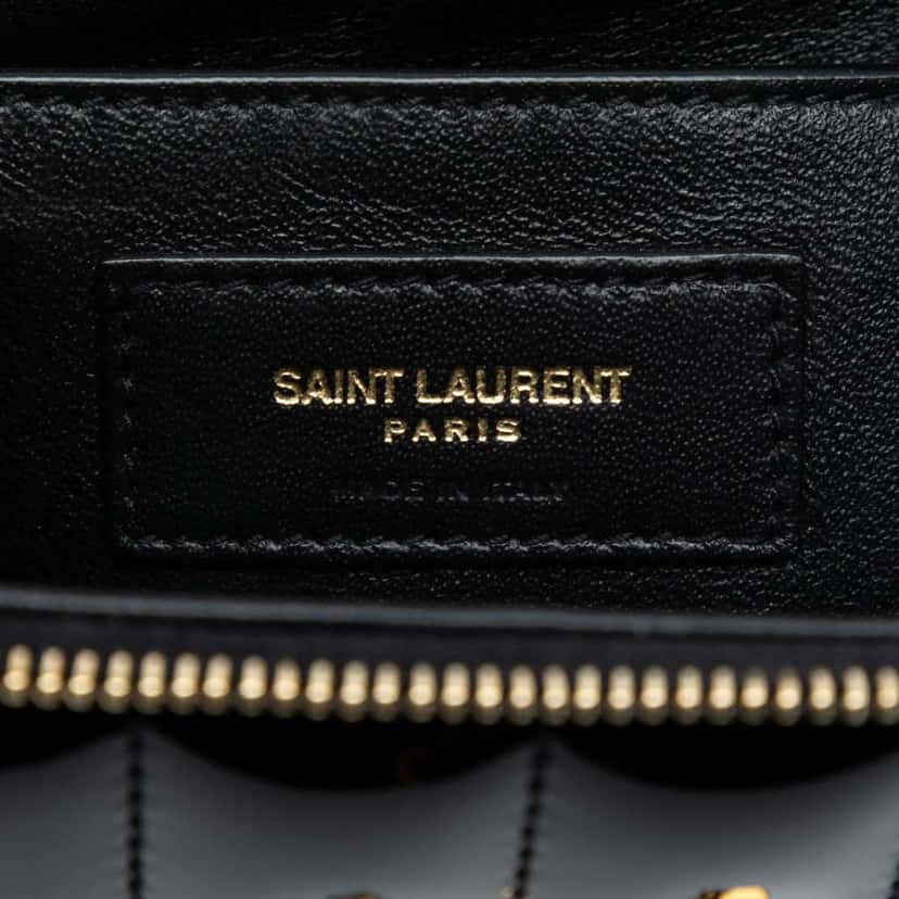 Saint Laurent Patent Vicky Vanity Bag Black Leather Very good condition - Box View