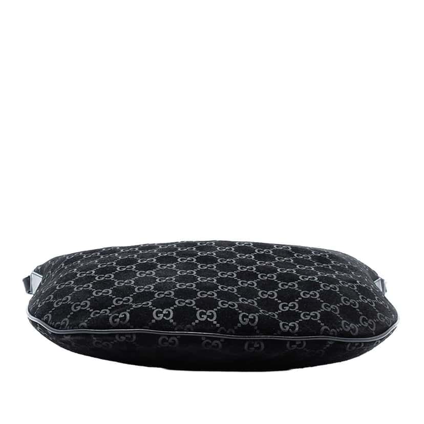 Gucci GG Suede Hobo Black Leather Good condition - Inside View