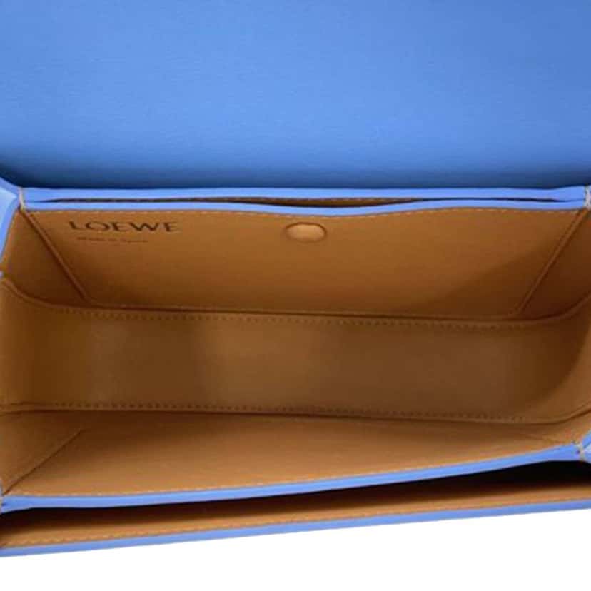 Loewe Small Leather Goya Crossbody Blue Leather Good condition - Model View