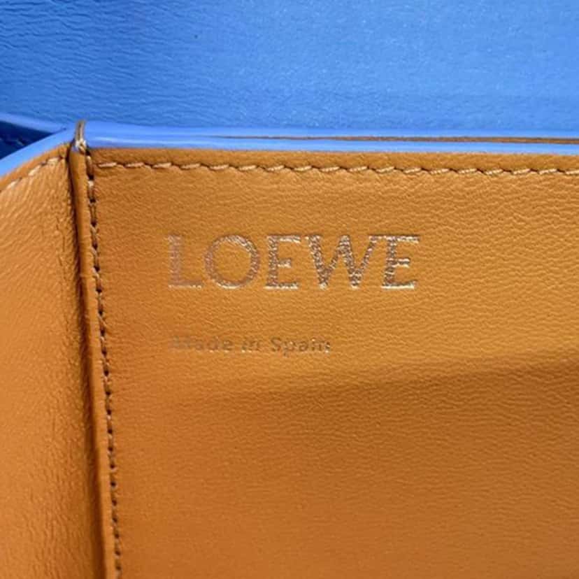 Loewe Small Leather Goya Crossbody Blue Leather Good condition - Box View