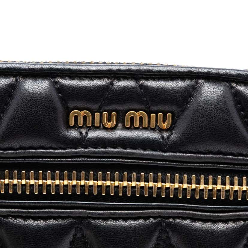 Miu Miu Matelasse Leather Satchel Black Leather Good condition - Box View