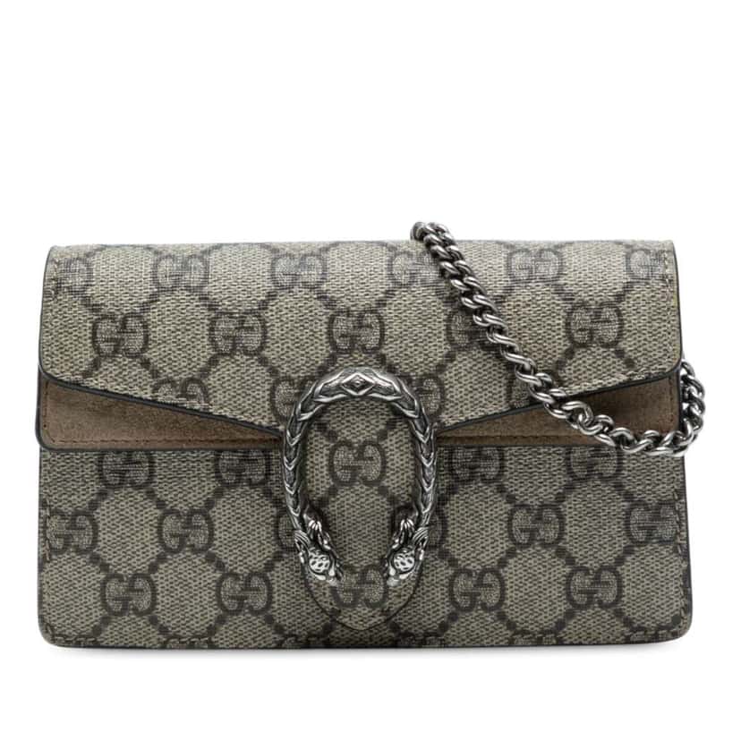 Gucci Mini GG Supreme Dionysus Crossbody Brown Canvas Good condition - Front View