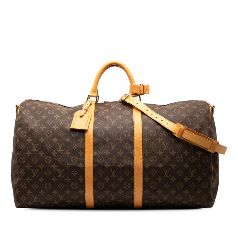 Louis Vuitton Monogram Keepall Bandouliere 60 Brown Good condition - Front View