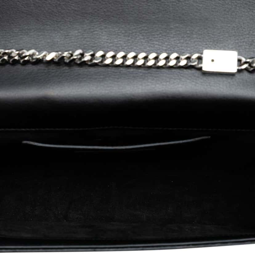 Saint Laurent Medium Smooth Calfskin Crystal Star Monogram Kate Crossbody Black Leather Good condition - Model View