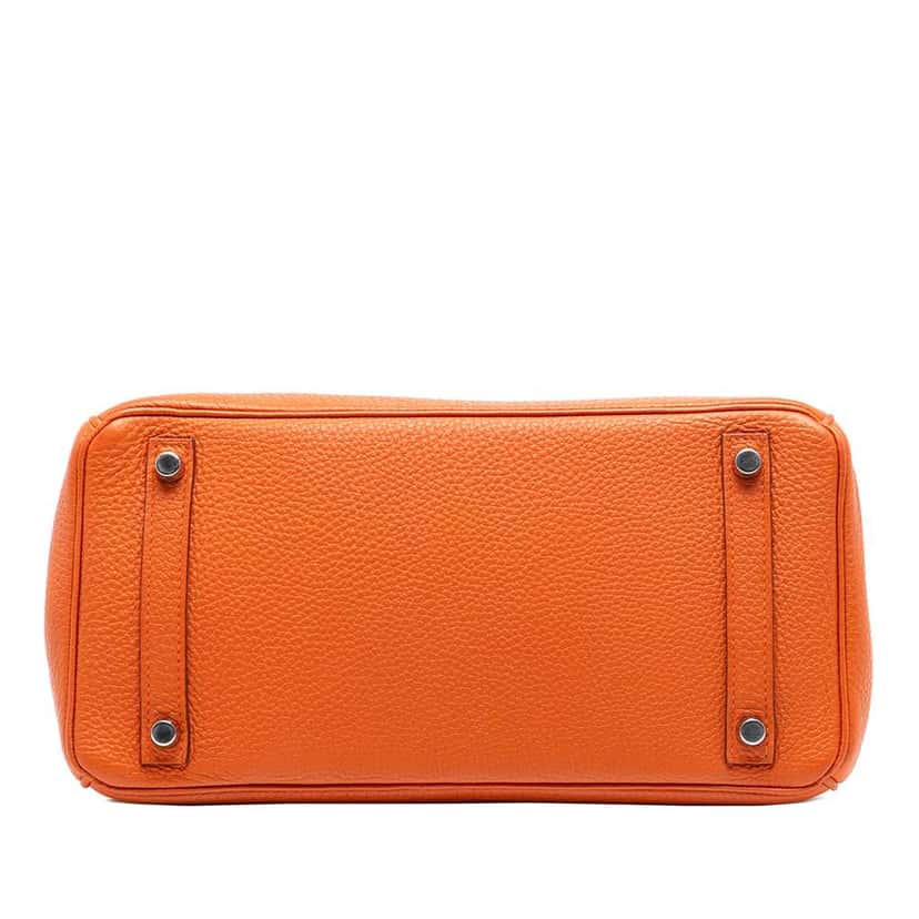 Hermès Togo Birkin Retourne 30 Orange Leather Good condition - Inside View