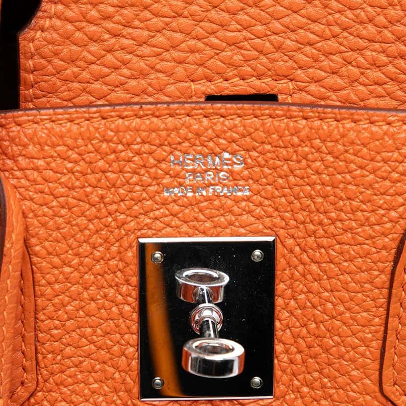 Hermès Togo Birkin Retourne 30 Orange Leather Good condition - Box View