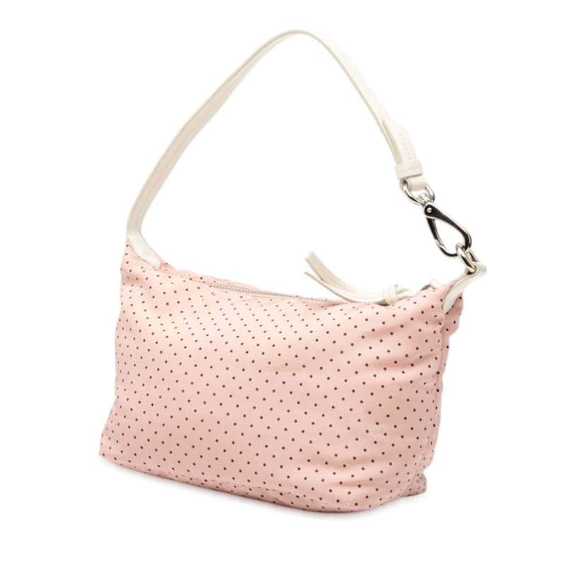 Miu Miu Nylon Polka Dot Shoulder Bag Pink Good condition - Back View