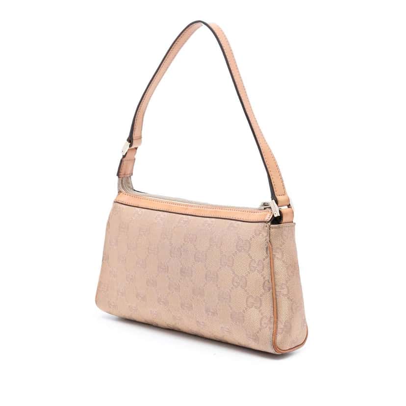Gucci GG Canvas Abbey D Ring Pochette Brown Canvas Good condition - Back View