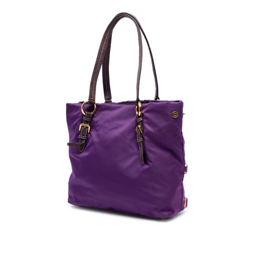Prada Tessuto Pietre Jeweled Tote Purple Good condition - Back View