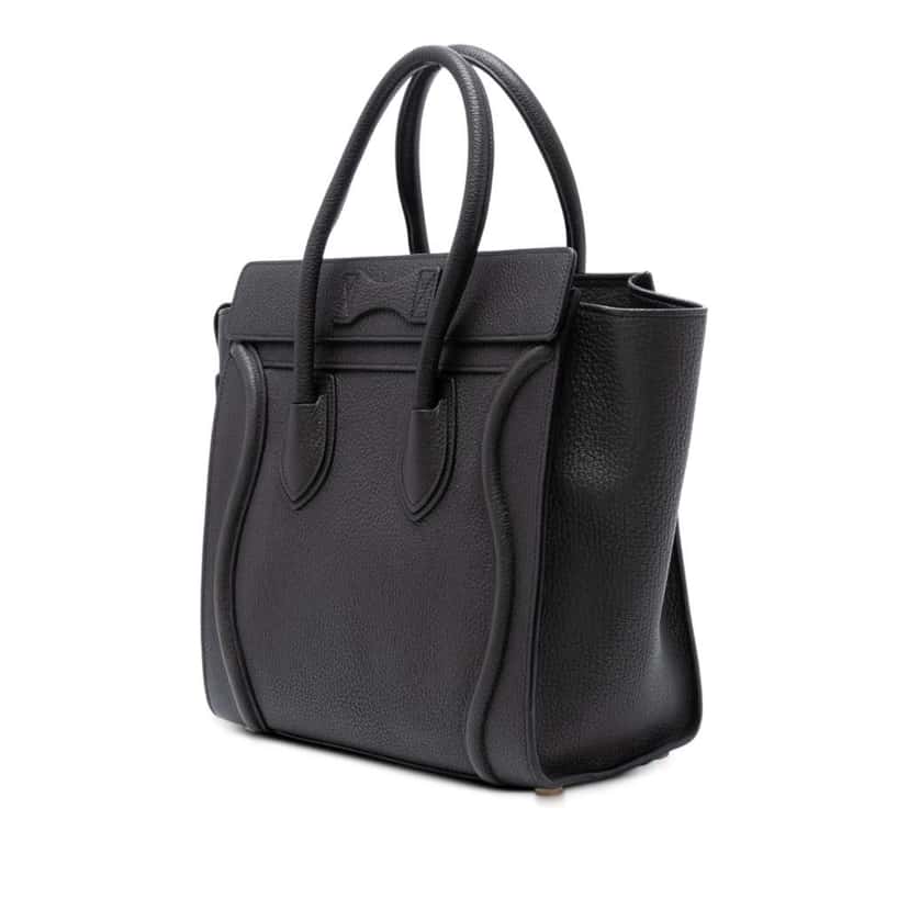 Celine Micro Leather Luggage Tote Brown Leather Good condition - Back View