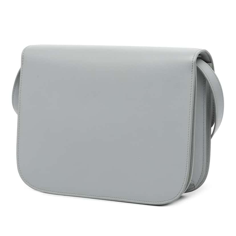 Celine Medium Liege Calfskin Classic Box Grey Leather Good condition - Back View