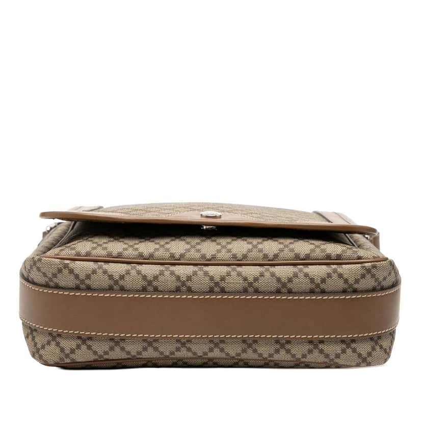 Gucci Diamante Coated Canvas Crossbody Brown Canvas Good condition - Inside View