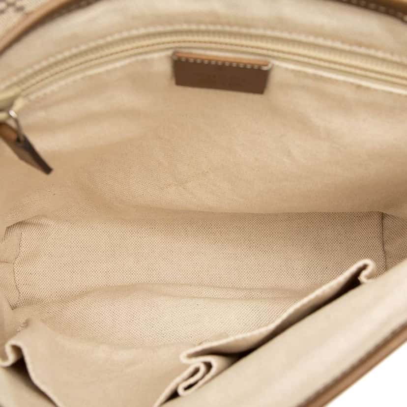 Gucci Diamante Coated Canvas Crossbody Brown Canvas Good condition - Model View