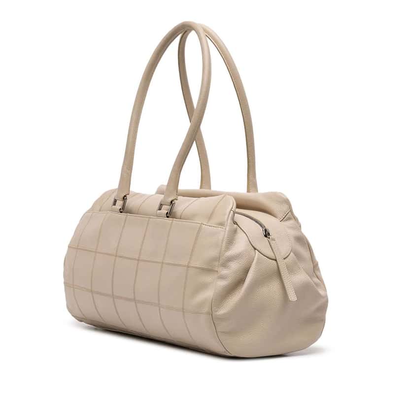 Chanel Caviar Chocolate Bar Shoulder Bag Brown Leather Fair condition - Back View