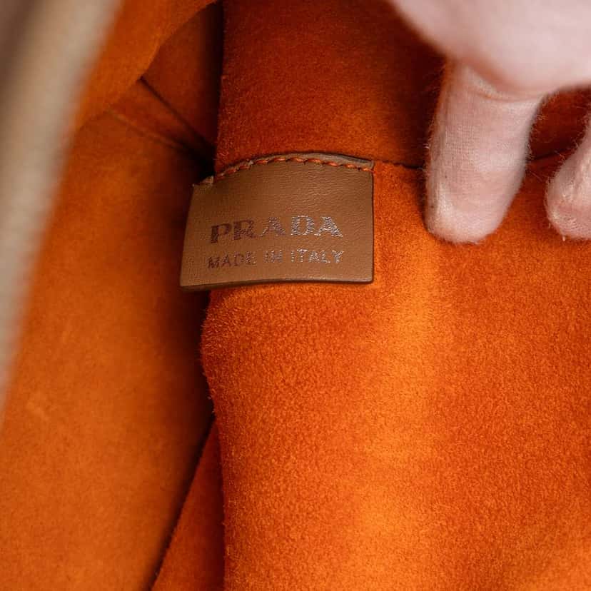 Prada Medium Soft Calf Galleria Double Zip Tote Brown Leather Good condition - Box View