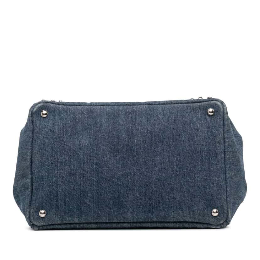 Prada Denim Canapa Bijoux Satchel Blue Denim Good condition - Inside View