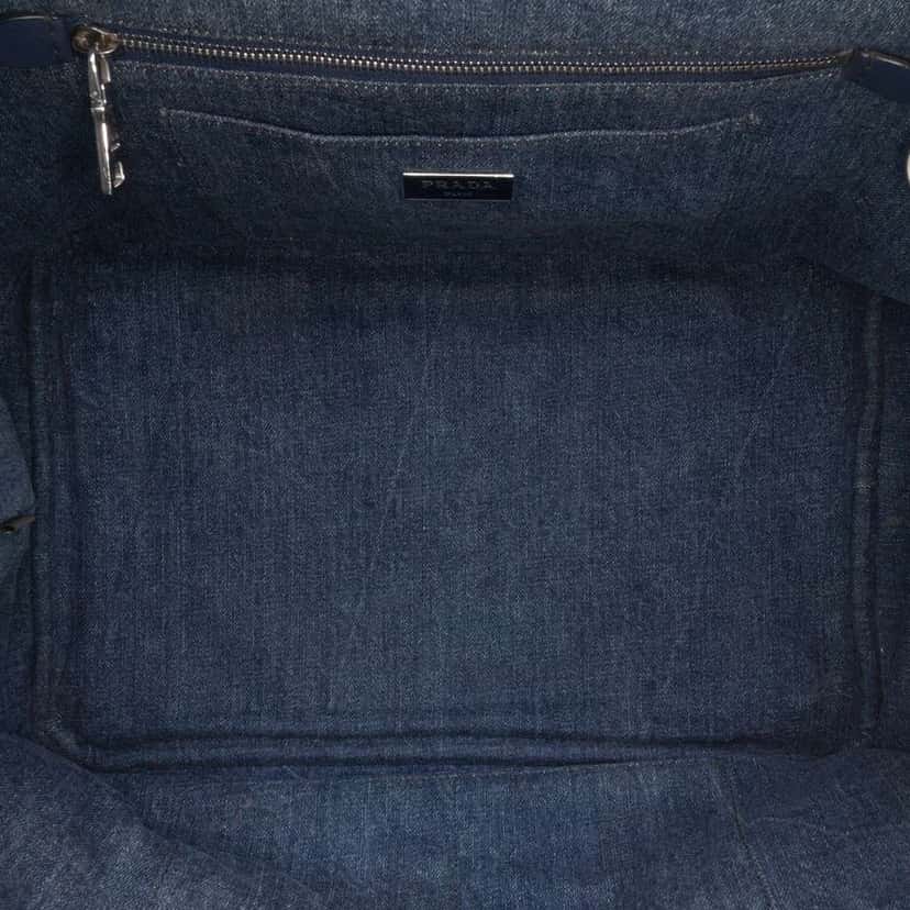 Prada Denim Canapa Bijoux Satchel Blue Denim Good condition - Model View