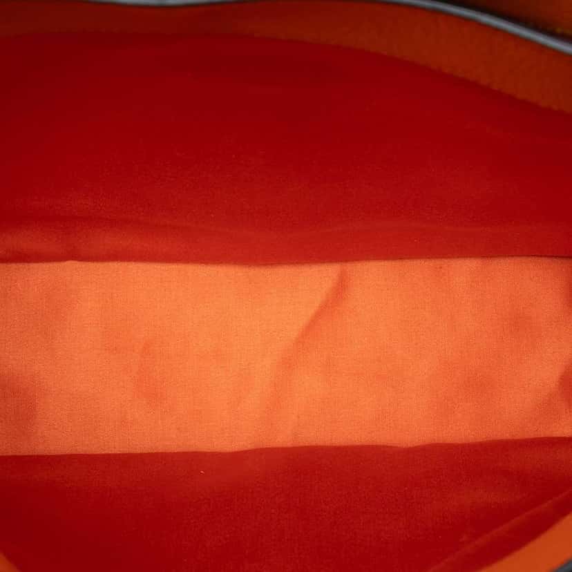 Miu Miu Goatskin Madras Flap Satchel Orange Leather Good condition - Model View