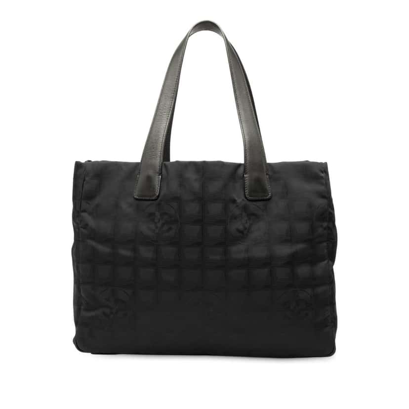 Chanel New Travel Line Nylon Tote Black Good condition - Front View